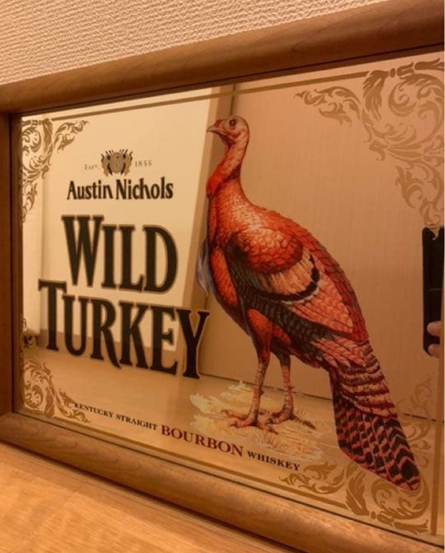 Wild Turkey パブミラー　壁掛けアート　ワイルドターキー