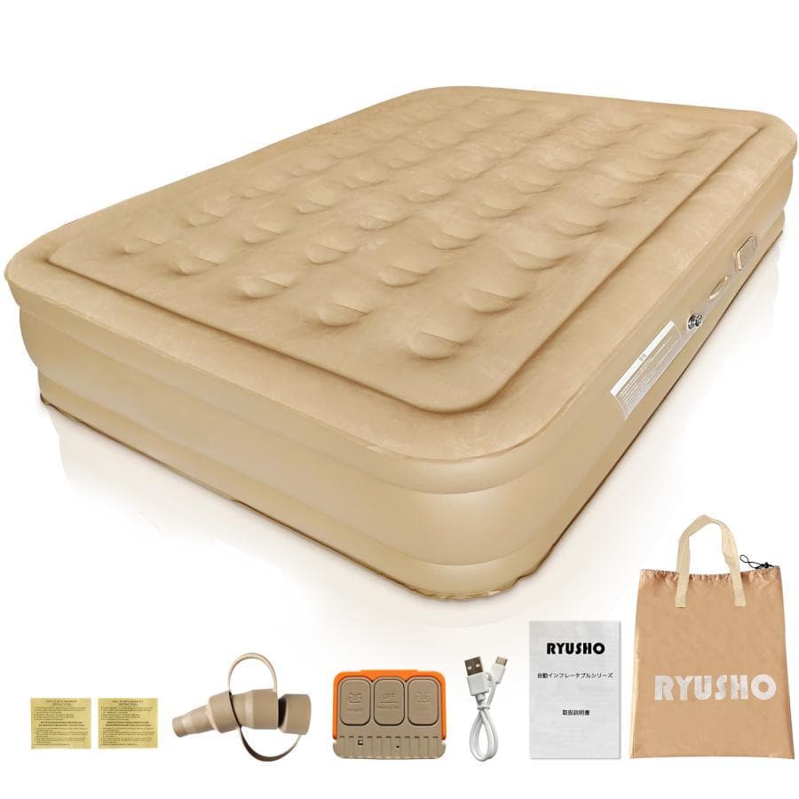 2024リニューアル エアーベッド 折り畳み式 防災用 (ダブル厚さ40cm)