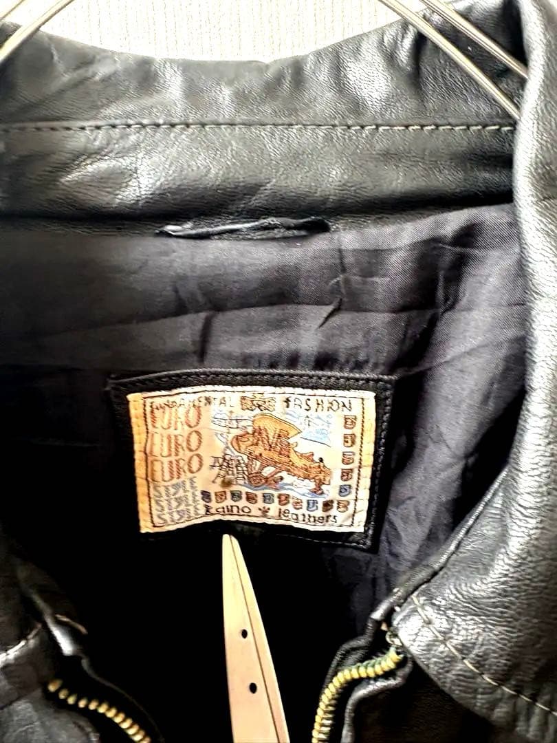 EURO STYLE ブラックレザージャケット　XL