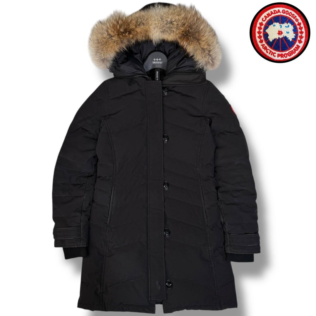 カナダグース ロレッタパーカー 2way Aライン ダウンコート ブラック XS