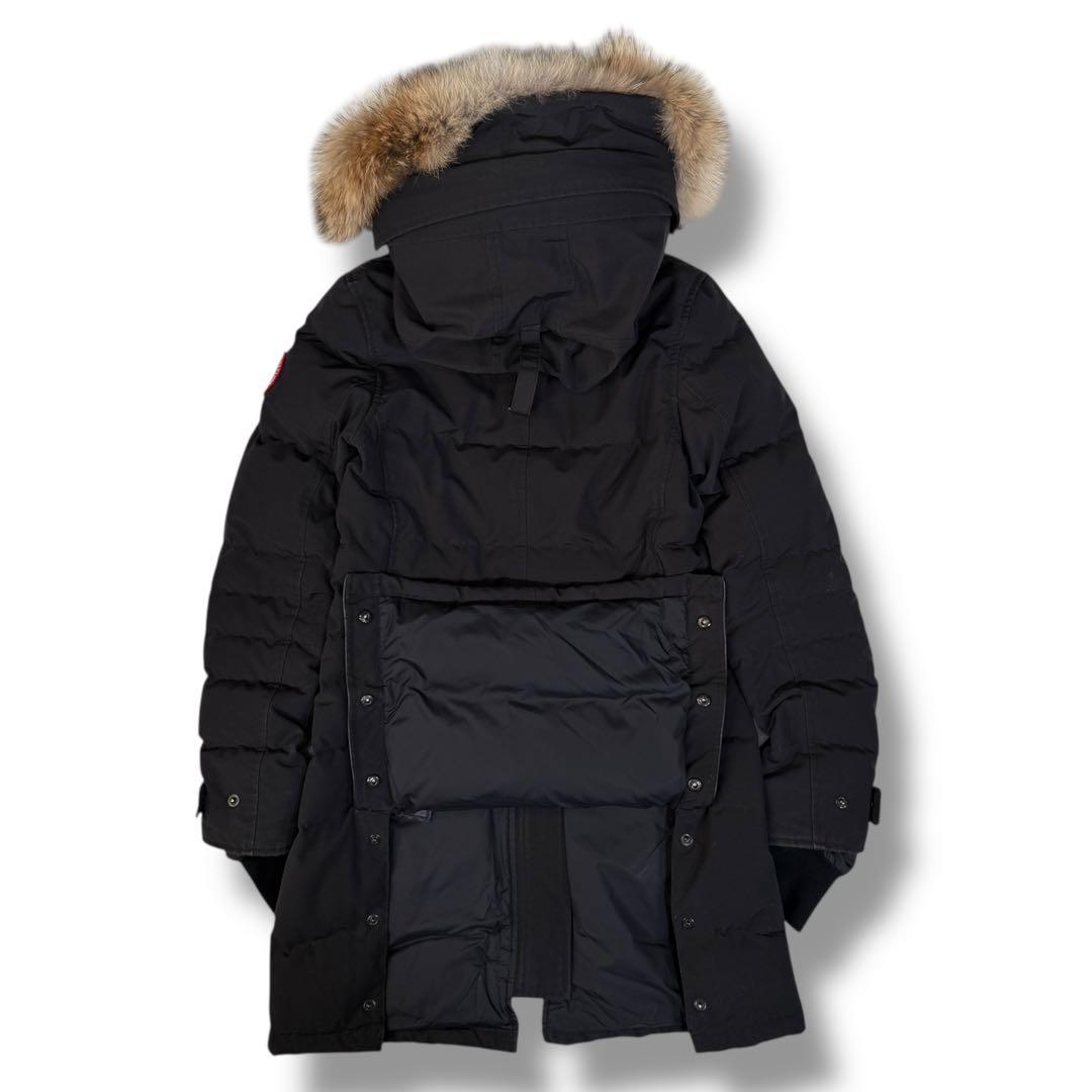 カナダグース ロレッタパーカー 2way Aライン ダウンコート ブラック XS