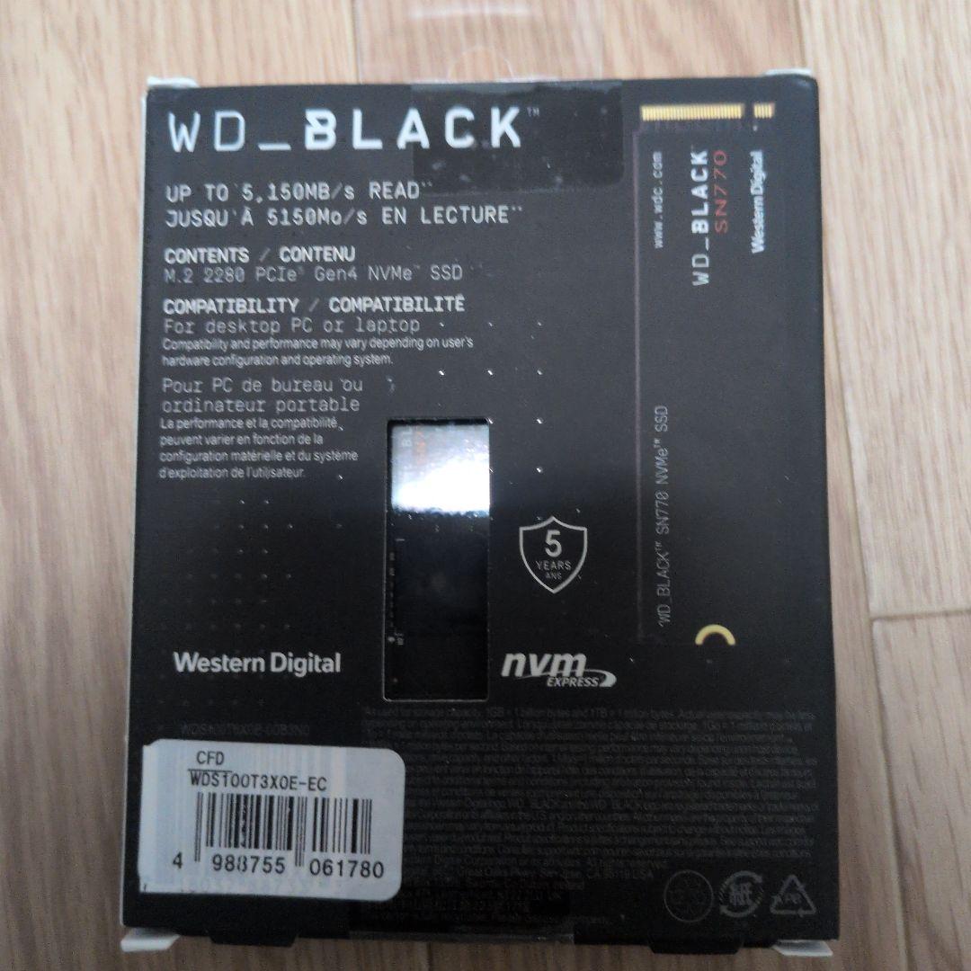 [土日限定値下げ]WD BLACK SN770 NVME SSD 1TB