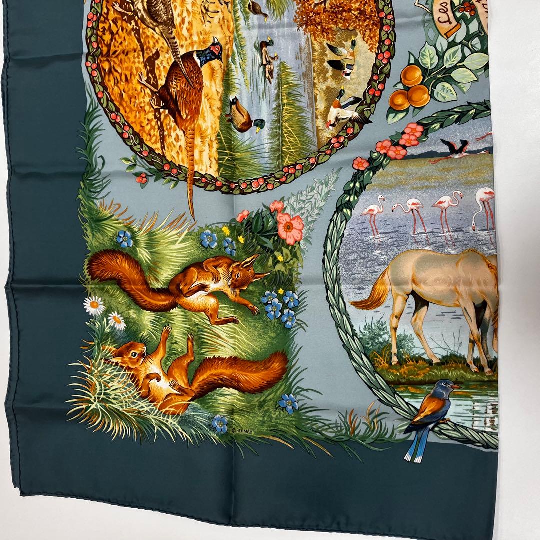 HERMES エルメス カレ90 Les Quatre Saisons 四季