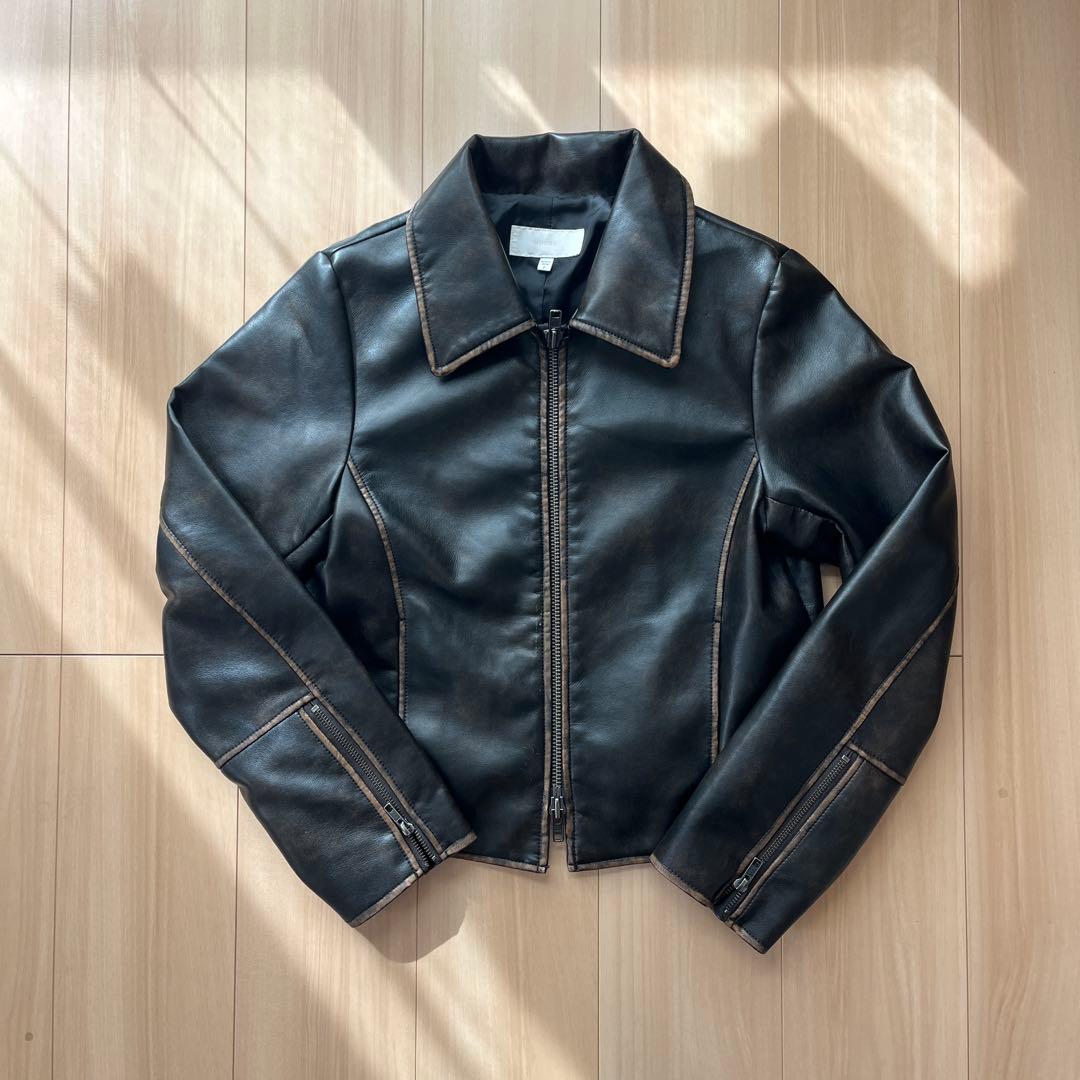 MOUSSY レザージャケット フリーサイズ