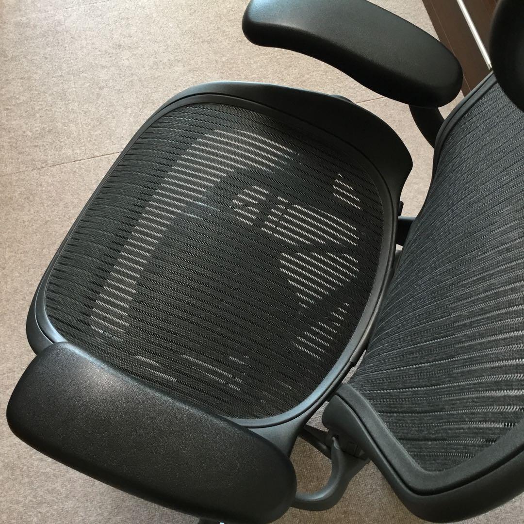 【引き取り限定】ハーマンミラー アーロンチェア ヘッドレスト付き