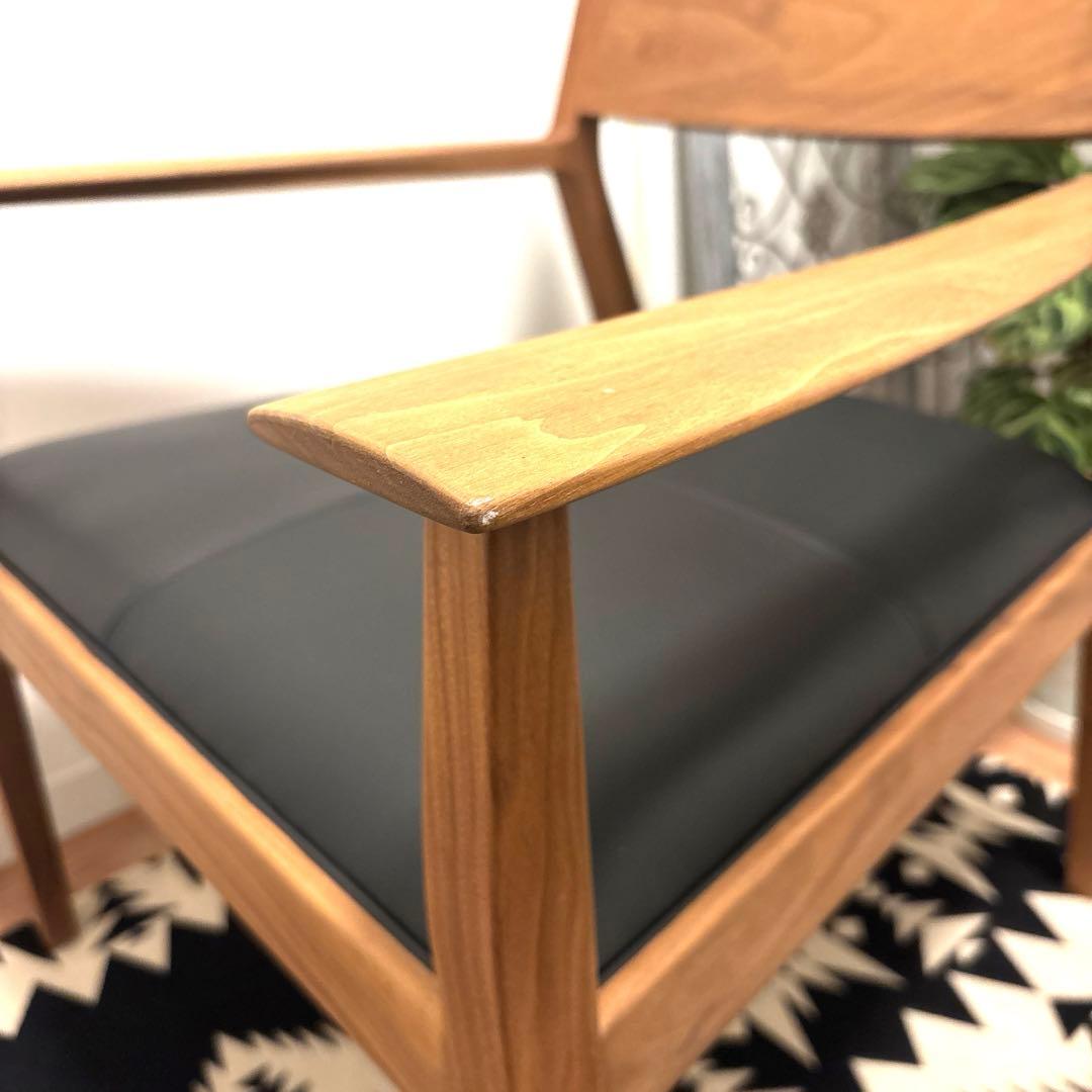 time&style ナイトフライ ラウンジチェア　ウォルナット　アームチェア①