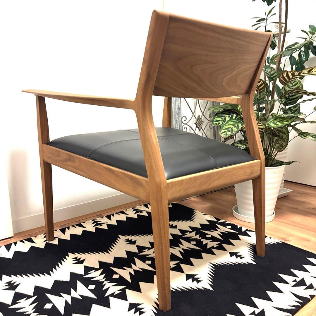 time&style ナイトフライ ラウンジチェア　ウォルナット　アームチェア①