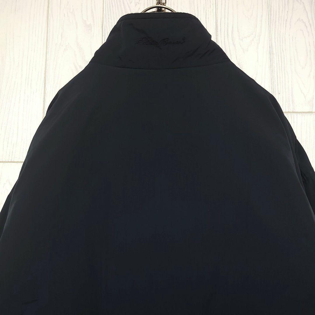 人気 エディーバウアー ナイロン ジャケット 2XL ネイビー 裏フリース 古着