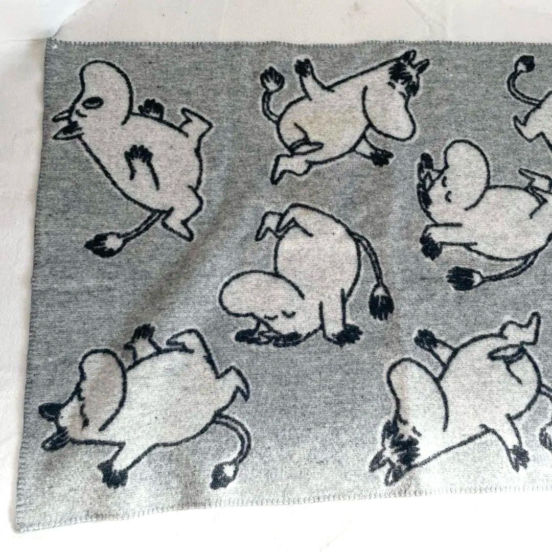 激レア✨北欧KLIPPAN ムーミンブランケット　毛布　膝掛け動物　大きい