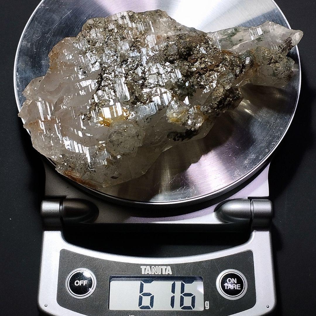 ①マニハール産 ヒマラヤ水晶 原石 クラスター カテドラル トルマリン ルチル