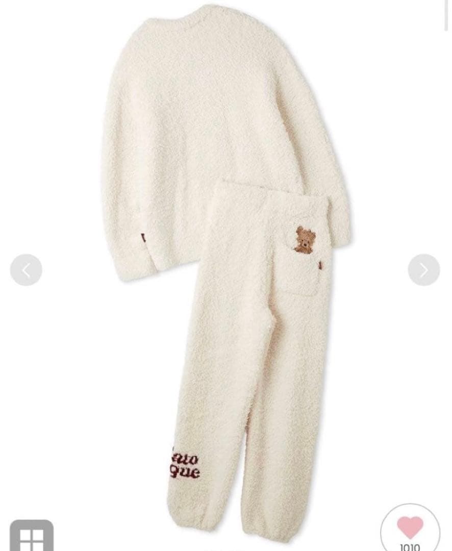 ジェラートピケ　ジェラートスノーベア ジャガードプルオーバー＆ロングパンツ