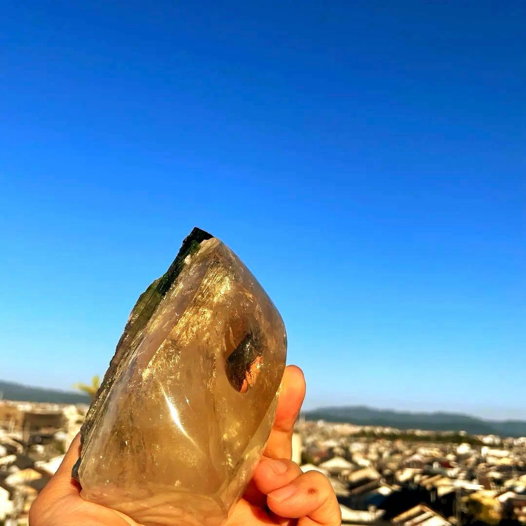 超激レア❗️❗️ シトリン　in トルマリン 　水晶　天然石　原石　パワーストーン
