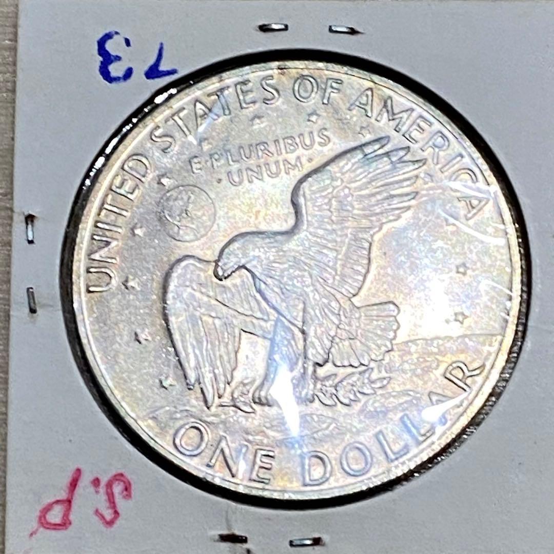 002 希少 1973-S アイゼンハワー ダラー 銀貨 40%  1ドル