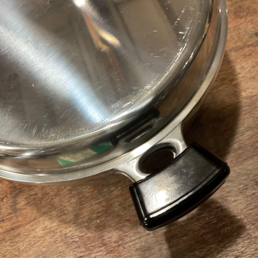 希少 Lサイズ 未使用品！KING 無水鍋 両手鍋 ムスイ 直火専用 ガス 28