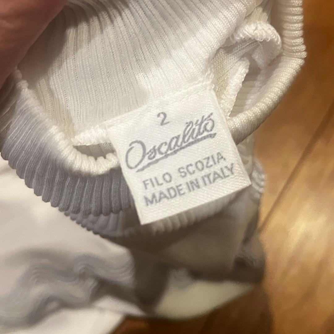 Oscalito オスカリート　ハイネック　デザイン　ハイネック　トップス　リブ