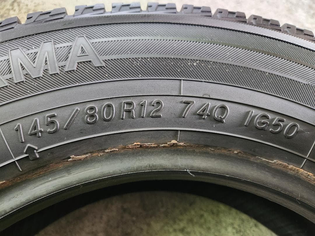 送料込☆2020年製 ヨコハマ タイヤ 145/80R12 日本製☆4本