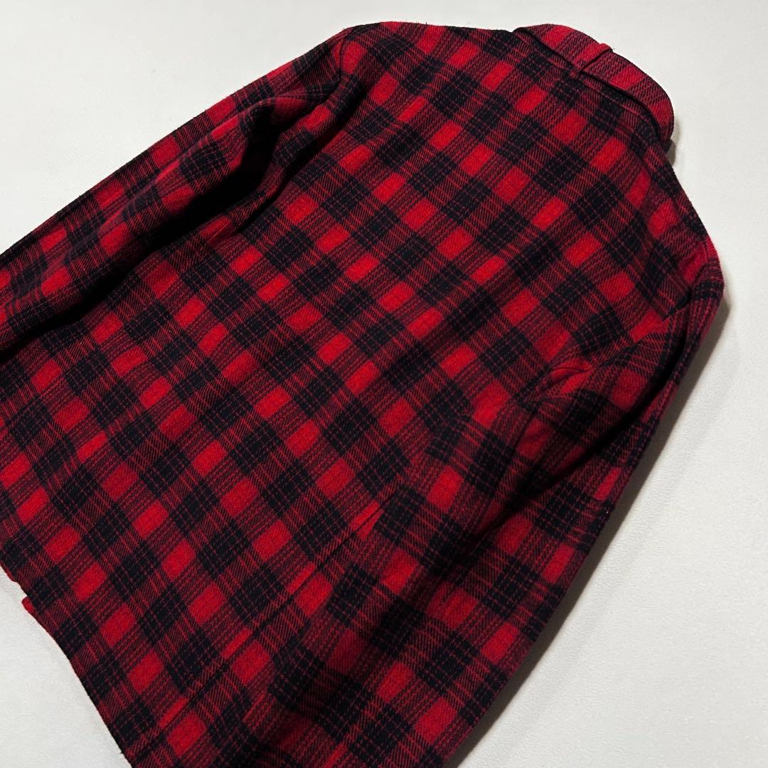 00s タータンチェック フランネル ダブルジップ ライダース 八の字 お兄系