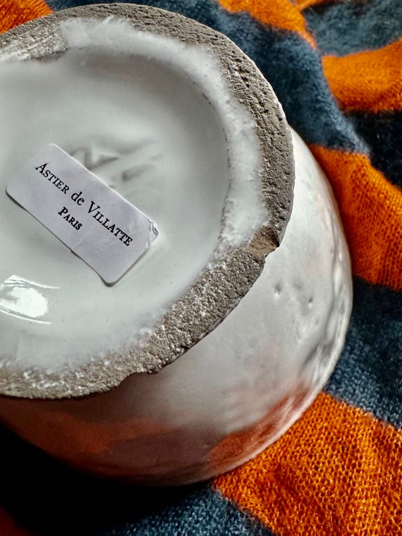 未使用シール付アスティエ・ド・ヴィラット　カフェオレボウル　脚付ラージボウル