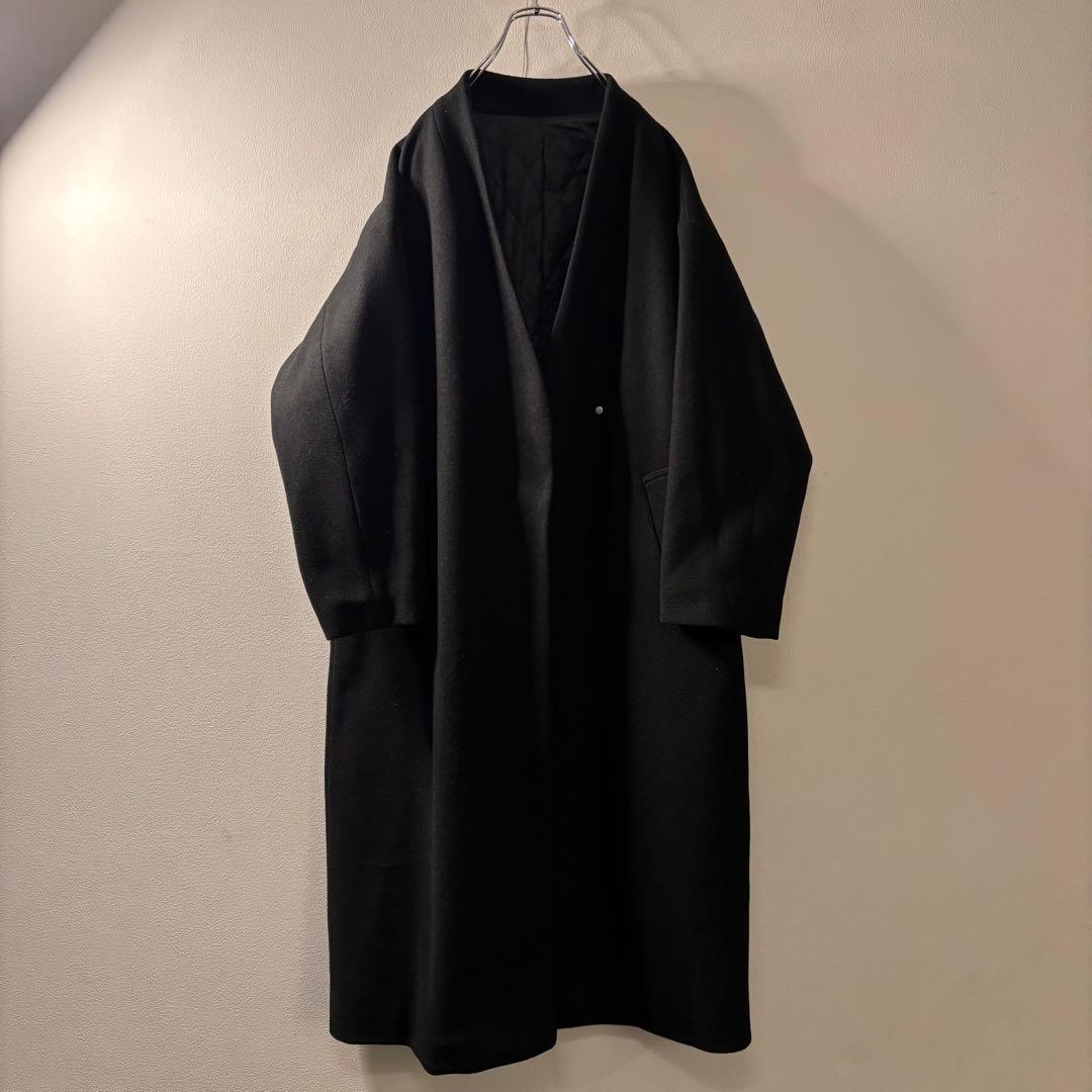 オーバーサイズ テーラード チェスターコート y2k ブラック ミリタリーコート