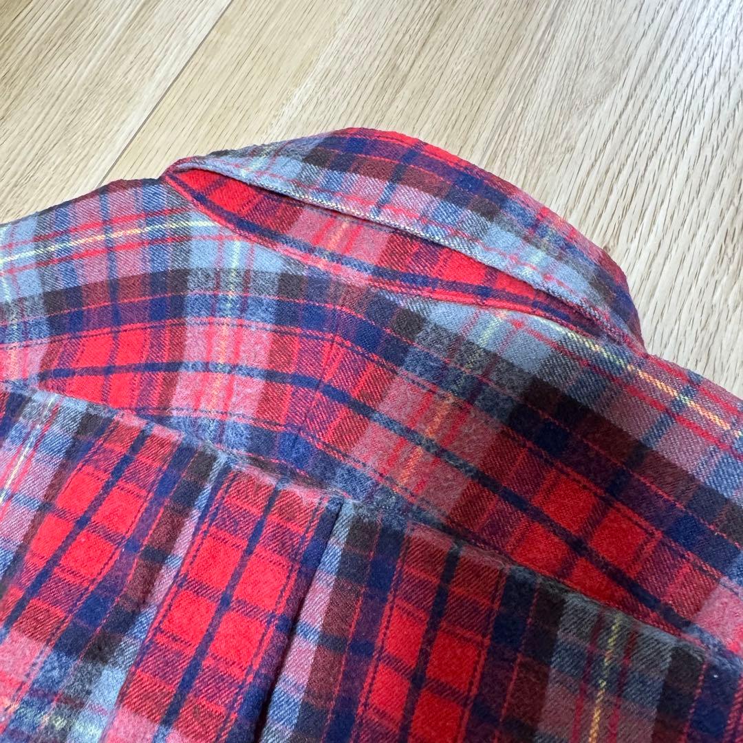 D.C.WHITE IVY B.D.Tartan RED M チェック シャツ