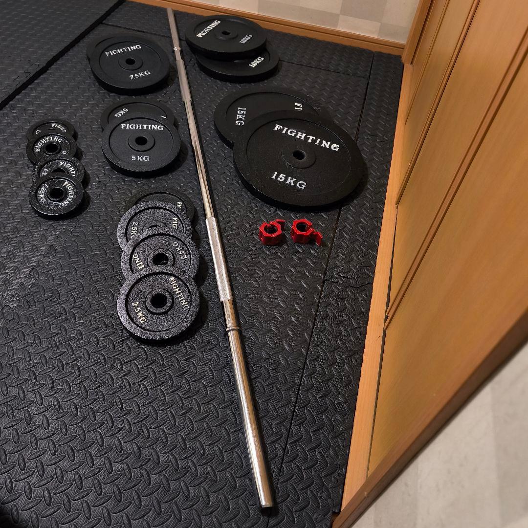 最終値下げ　直接引取限定　総重量100kg バーベルセット　ファイティングロード