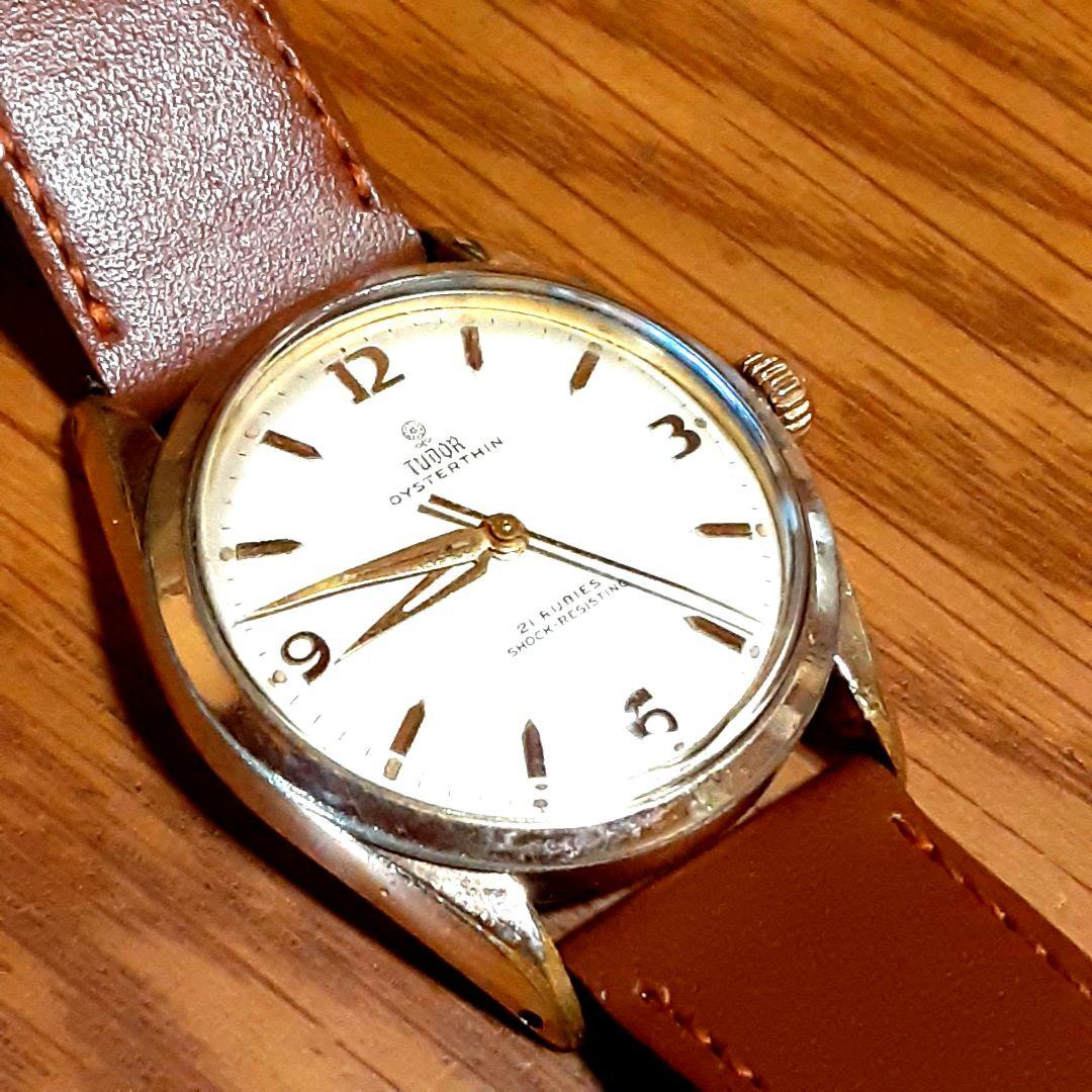 チューダー　オイスター　ゴールドインデックス　7960　手巻きメンズ腕時計