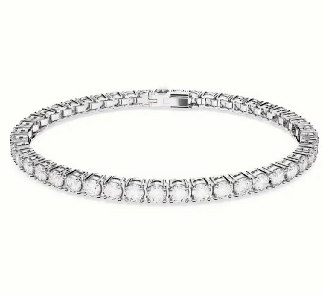 【圧巻10ct】最上級モアサナイト✖︎シルバー925 テニスチェーンブレスレット