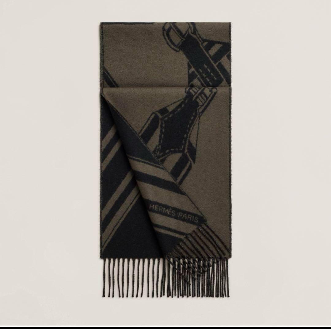 【2024aw極美品】最安値　カシミア　マフラー　HERMES エルメス