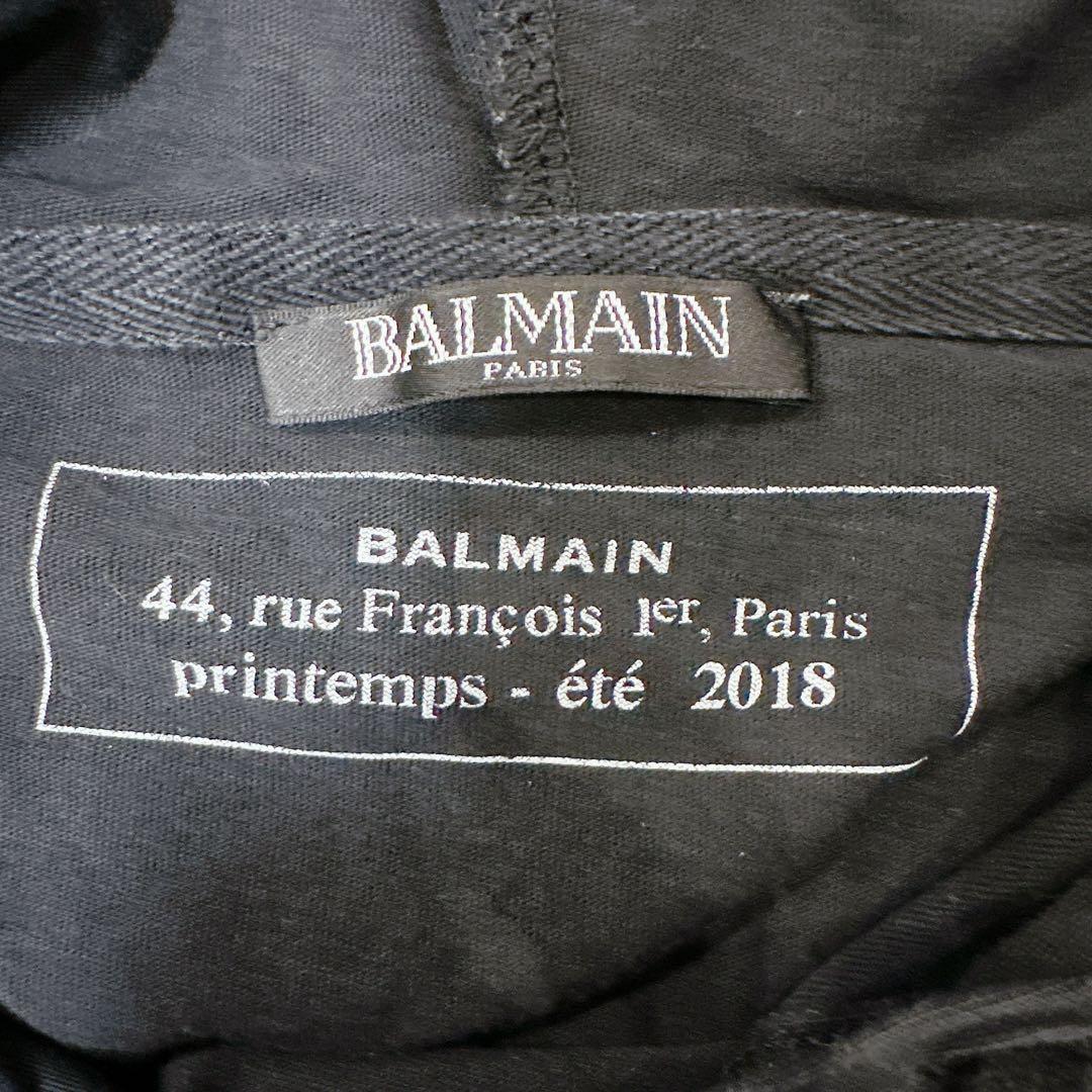 BALMAIN バルマン ロゴTシャツ 長袖 フーディ ブラック シンプル