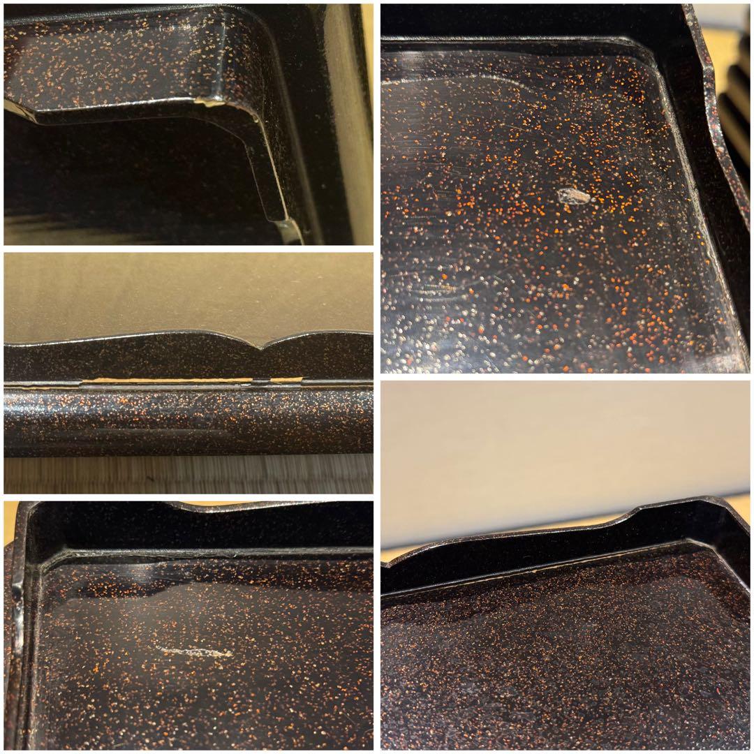 希少 20枚揃 総梨子地 蒔絵 吸物膳 絵替り 吉祥文様 大正〜昭和期 共箱