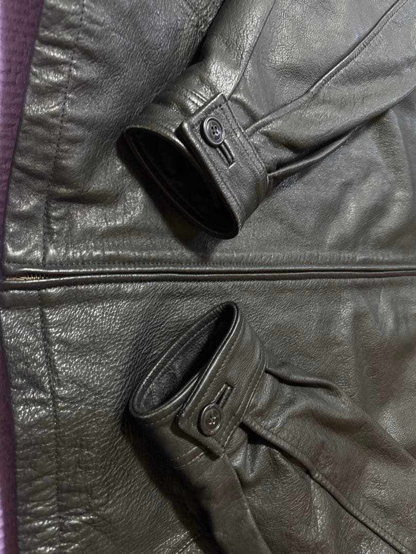 雰囲気抜群 OLD NAVY 2000年製 レザージャケット ブラック XL