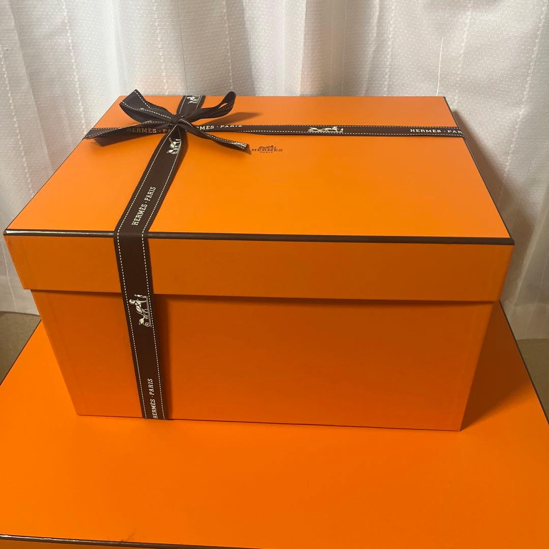 極美品！極太リボン/専用紙袋付き　ピコタンロック22 MM オレンジボックス