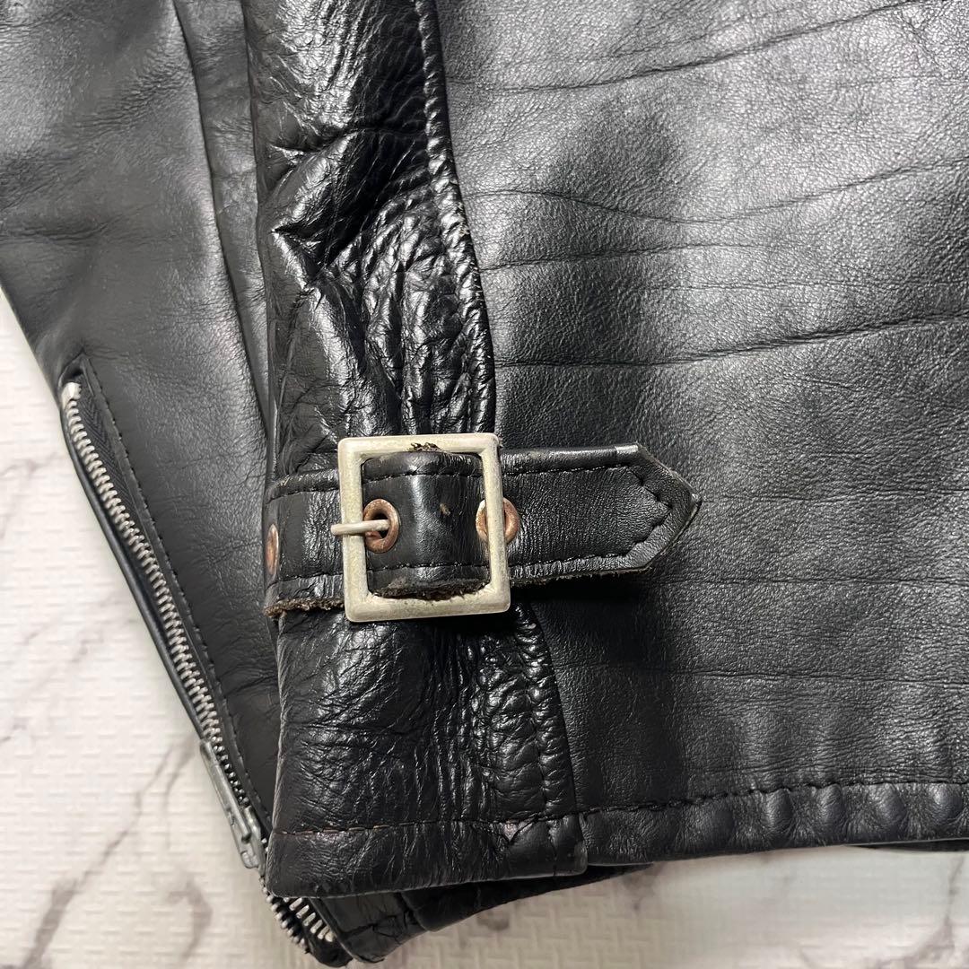 【米国製】schott シングルライダース 34size 黒 カウハイド 641