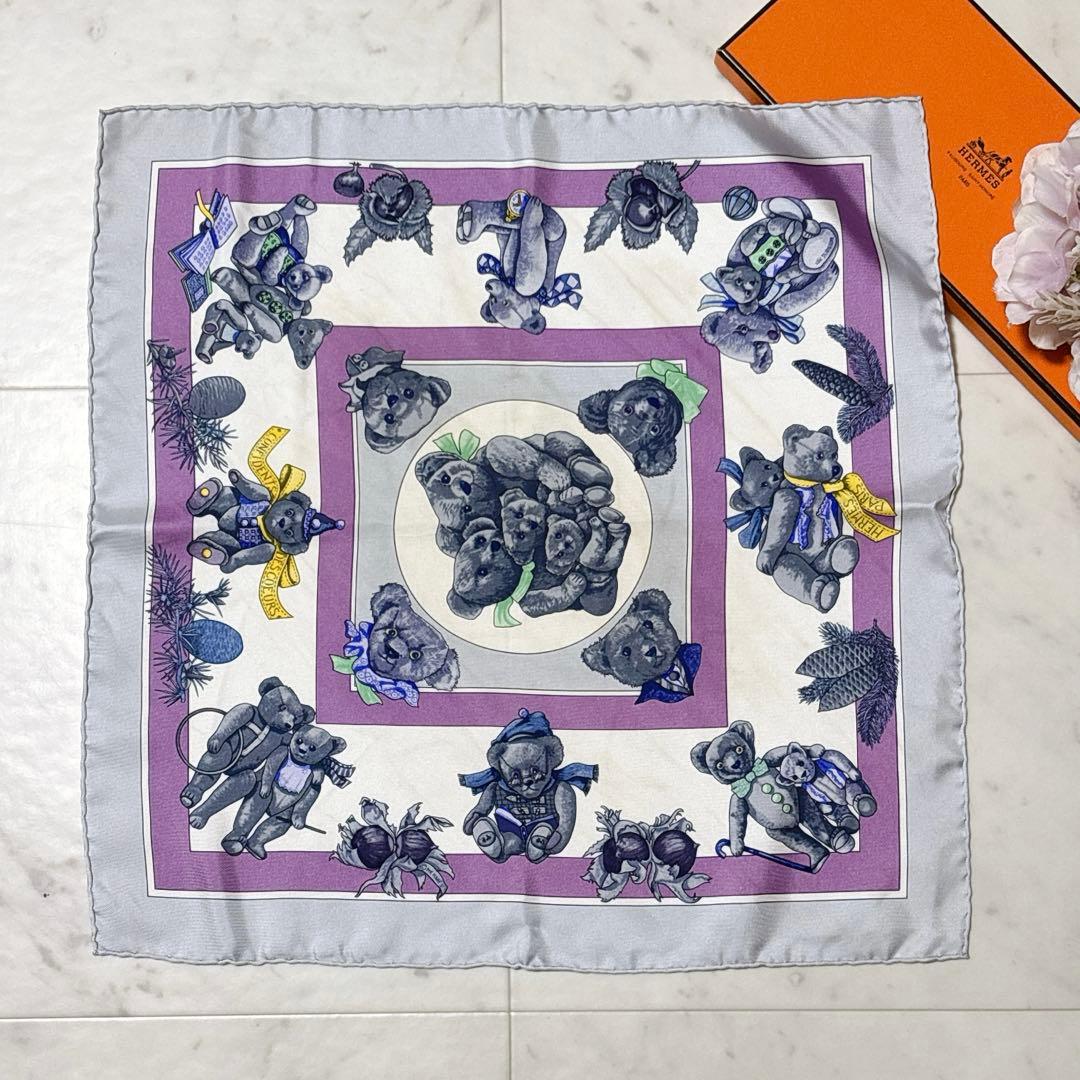 HERMES シルク カレ45 CONFIDENTS DESCOEURS 心の友