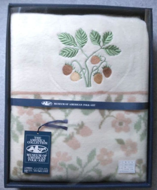 ミュージアム オブ アメリカン フォークアート　綿毛布　日本製　可愛い柄