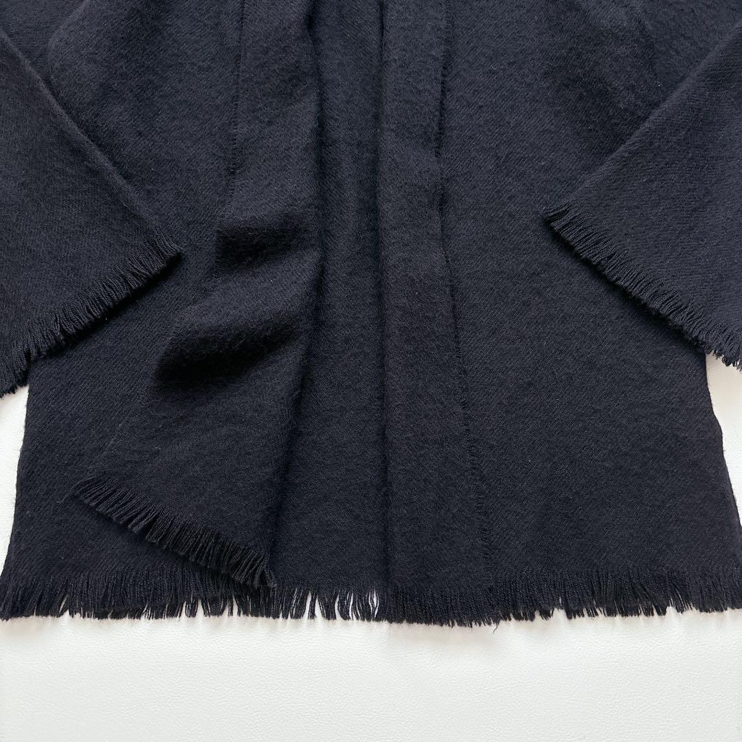 COMOLI コモリ ストールジャケット ウール100 カーディガン ブラック