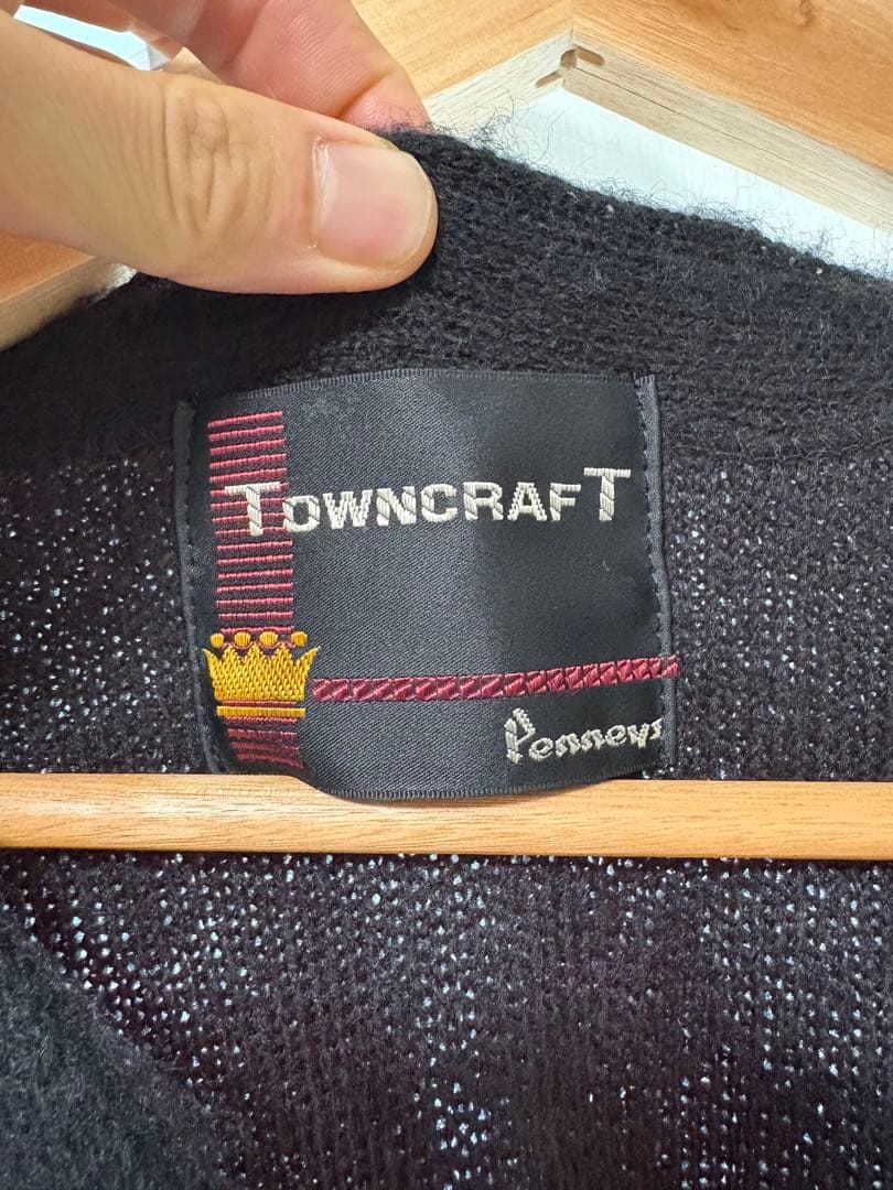 TOWNCRAFT 黒 カーディガン