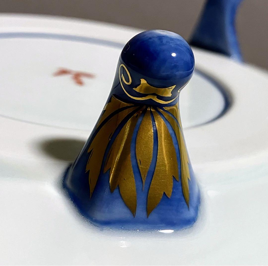 賞美堂 其泉 極錦金彩鳳凰文 盛皿 三足 脚付き皿