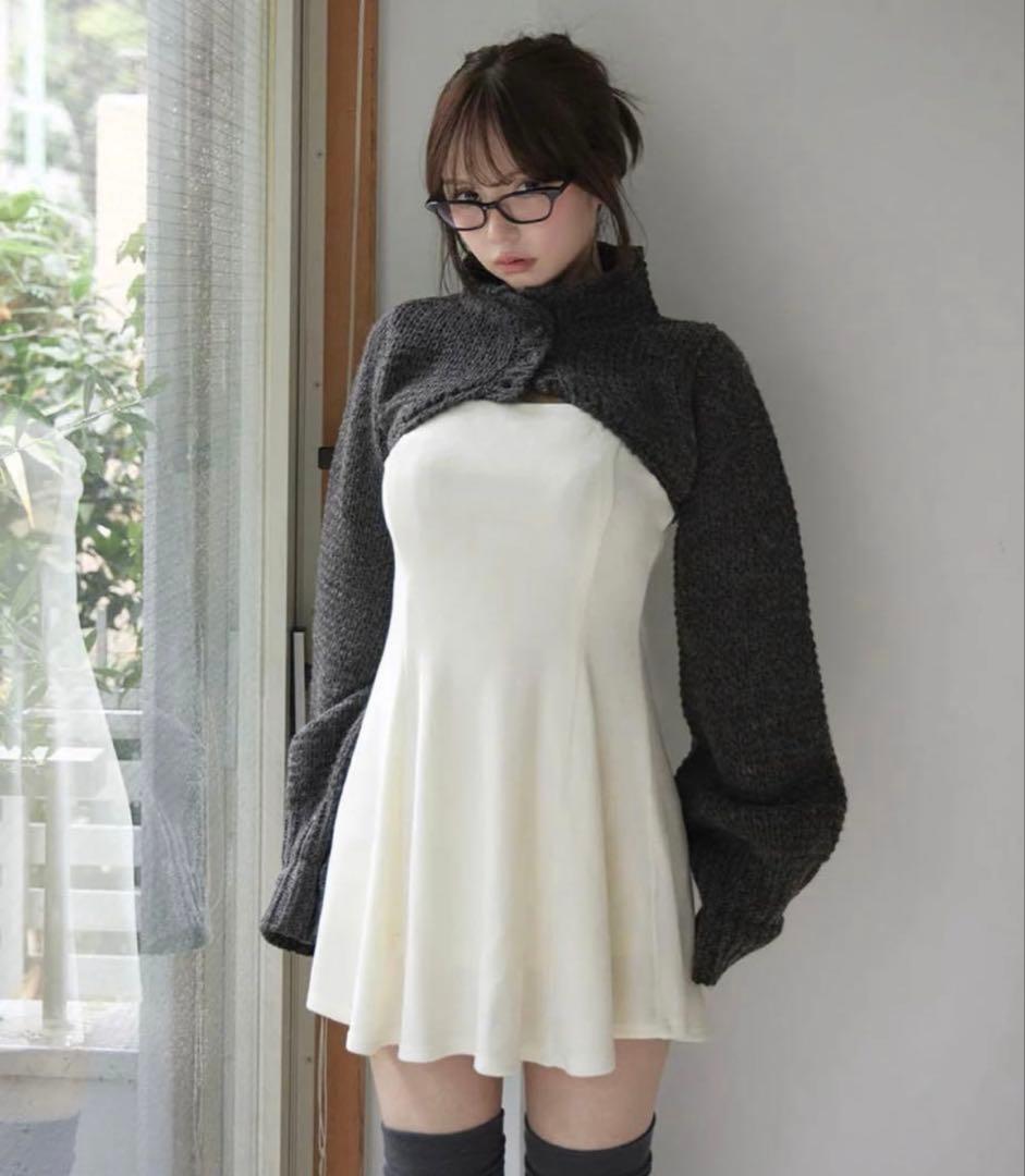 ワンピース ANDMARY Zoey velour set dress black