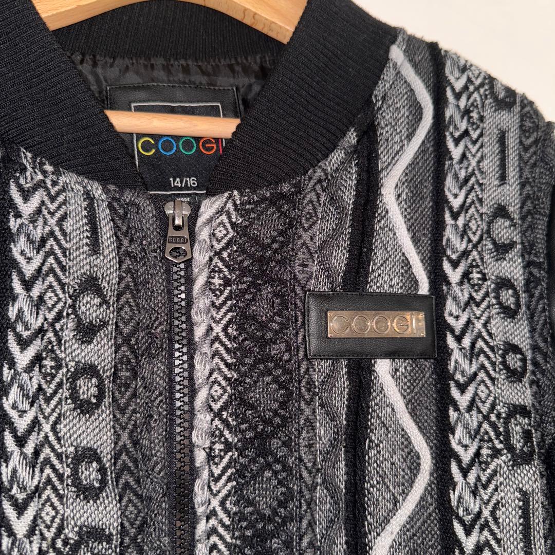 COOGI クージー ニット切替 ブルゾン ジャケット ブラック