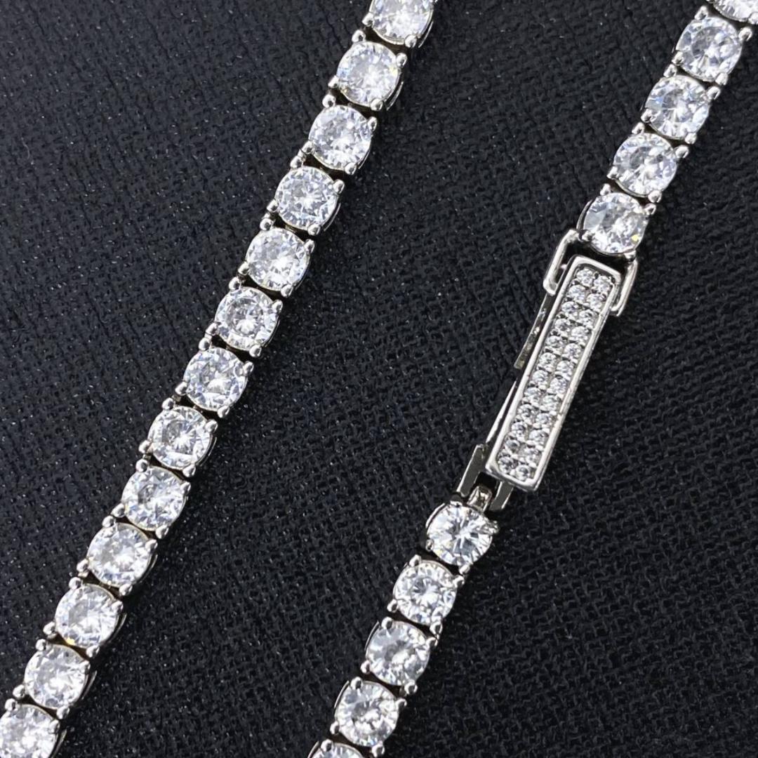 AVALANCHE シルバー3mmジルコニア テニスチェーンネックレス 51cm