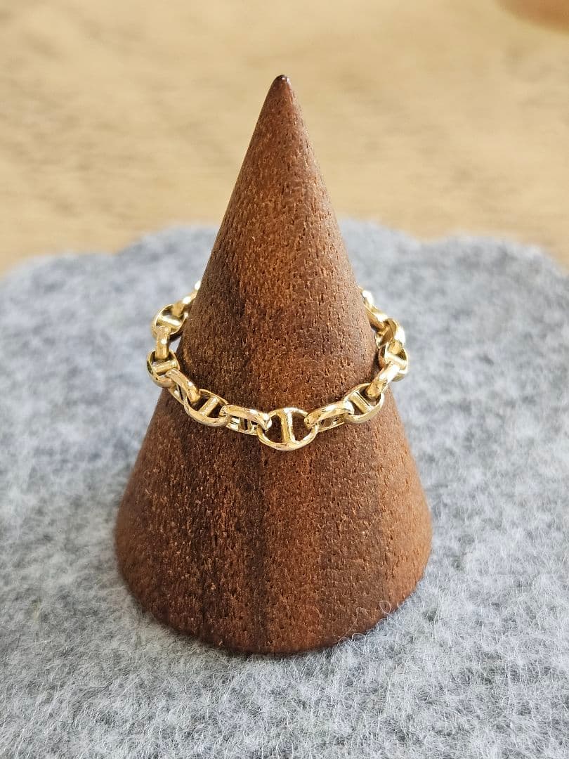 ARTIDA OUD　K10ホロウ マリナーリンク チェーン リング