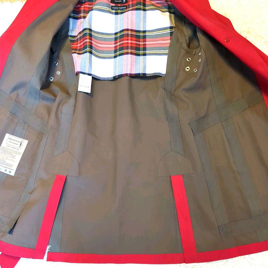 ✨️美品✨️　マッキントッシュ　ゴム引き　トレンチコート　ベルト付き　赤　34