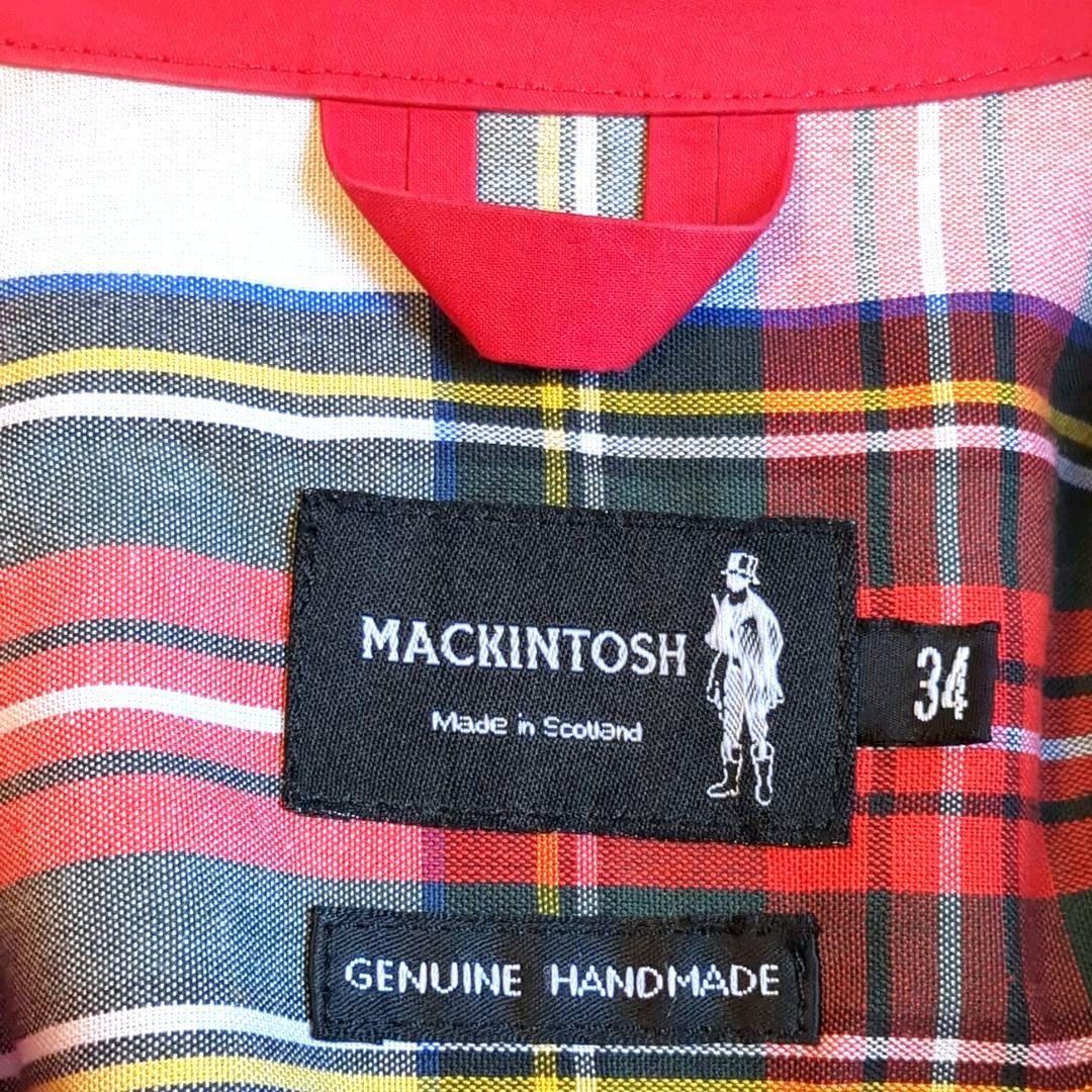 ✨️美品✨️　マッキントッシュ　ゴム引き　トレンチコート　ベルト付き　赤　34