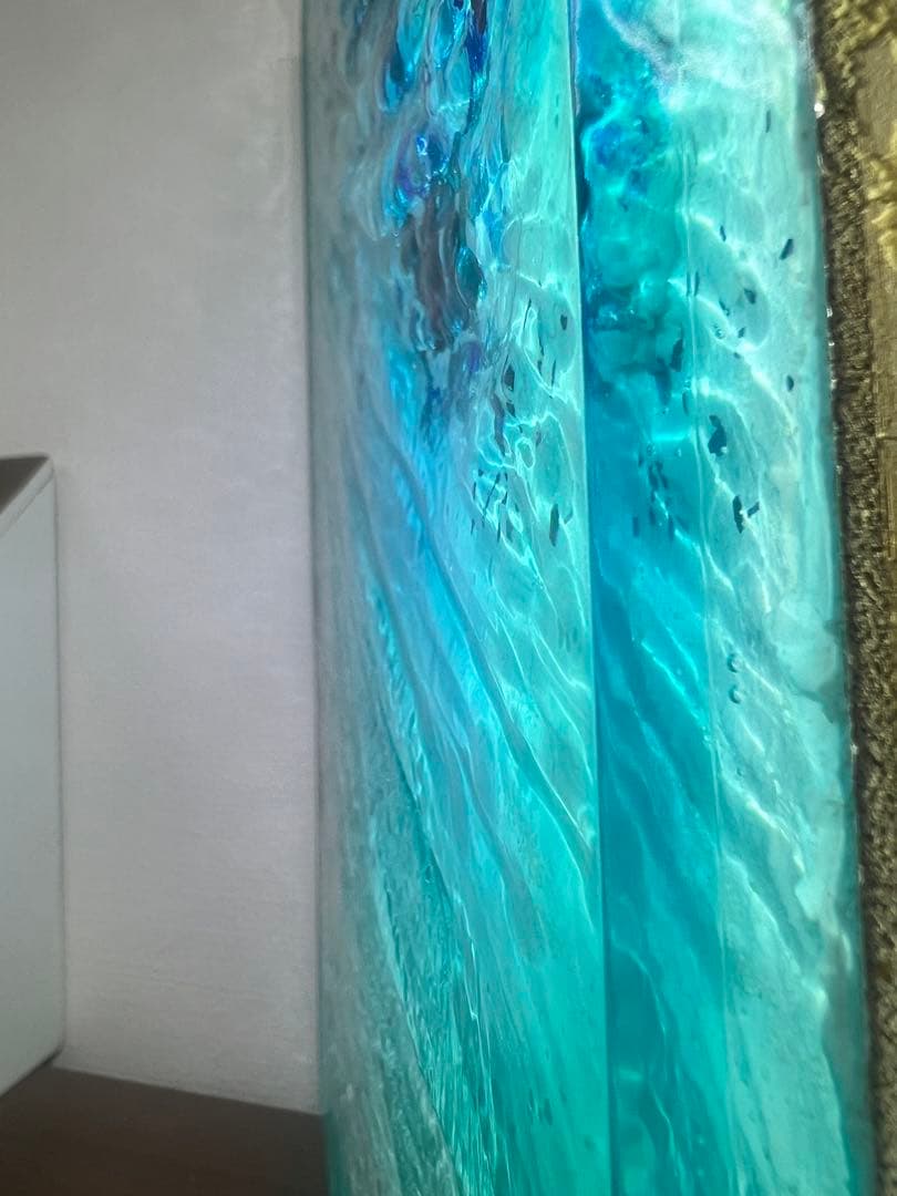 【波紋アート】Real Ocean／幻の島／42cm × 30cm／壁掛けアート