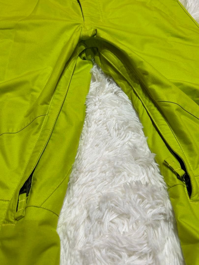 美品 BURTONスノーボードウェアカーゴパンツ メンズ L 蛍光ライムグリーン