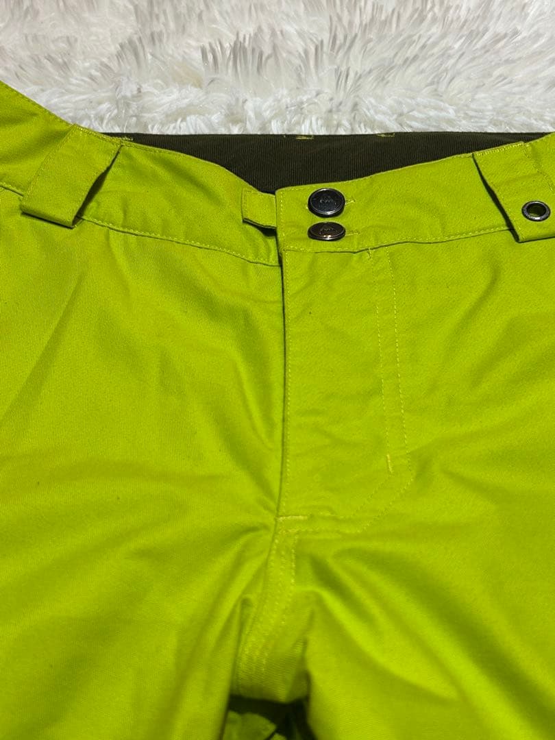 美品 BURTONスノーボードウェアカーゴパンツ メンズ L 蛍光ライムグリーン