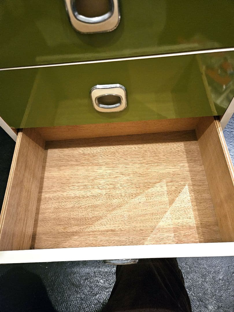 棚　タンス　引き出し　ラック　緑　昭和レトロ　レトロポップ　ヴィンテージ