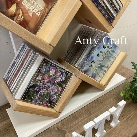 【NEW】【引取可能】大容量のCDラック CDスタンド LO/W 完成品