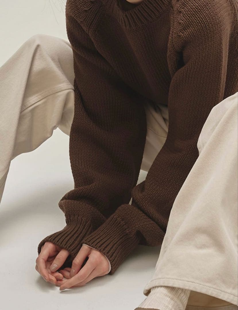 todayful Raglan Knit Pullover ブラウン ニット